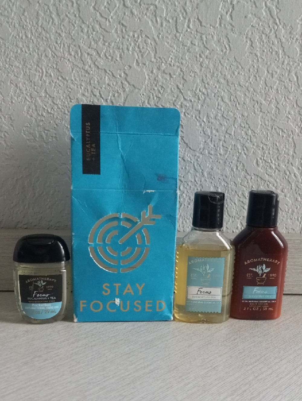 Bath & Body Works Focus Eucalyotus Tea Travel Set Aromatherapy Discontinued
